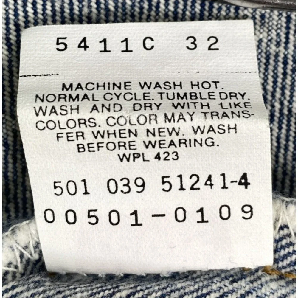 Vintage Levi's 501 Acid Wash Blue Jeans USA 80's Men's 36x32‎ (Actual 34x32)